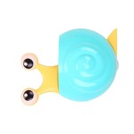 Toothbrush and toothpaste holder, snail, blue color